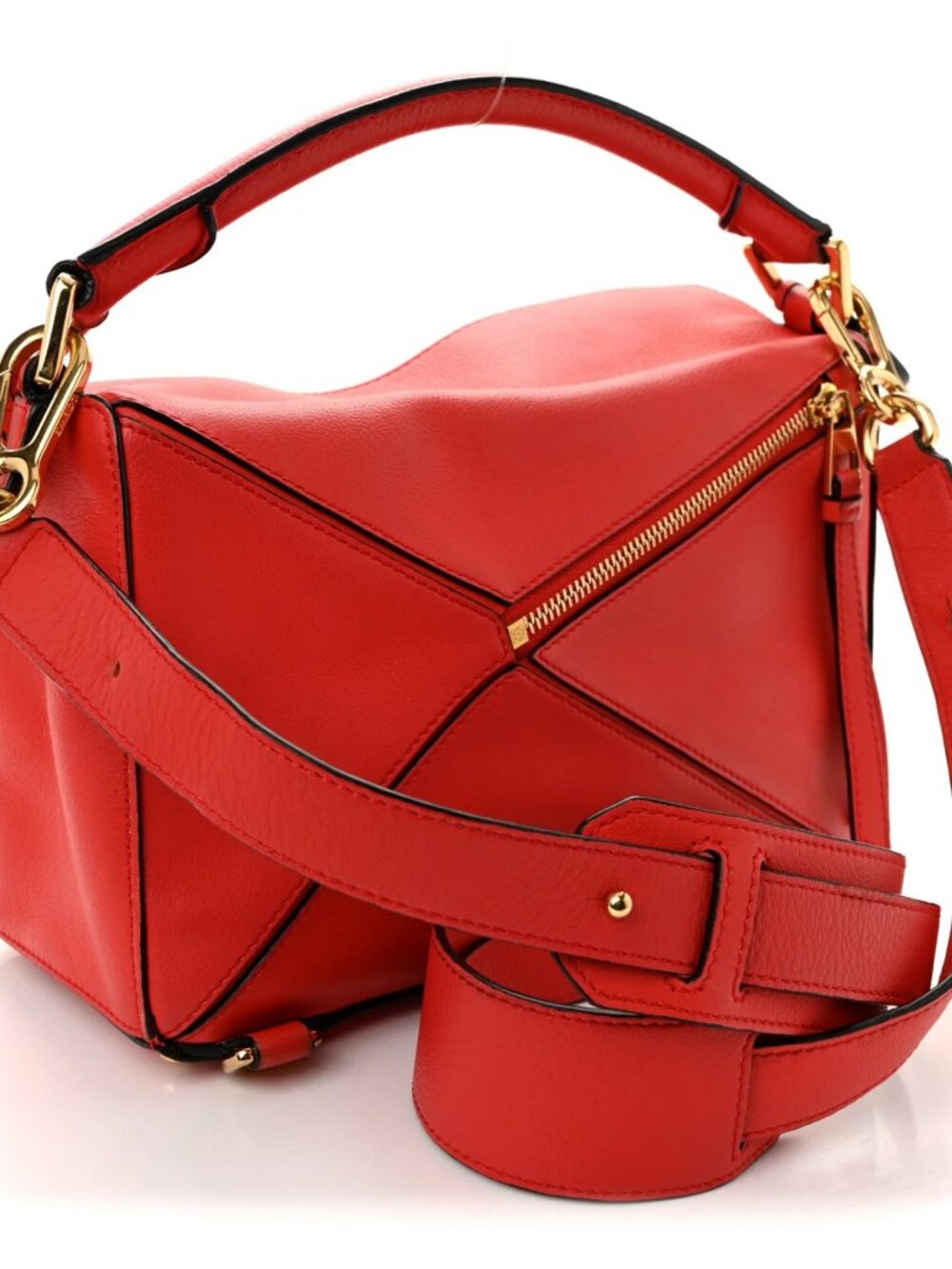 Loewe Calfskin Puzzle Bag Scarlet Shoulder Bag Crossbody - Picture 3 of 13